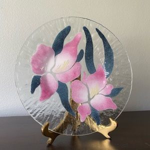 Sydenstricker Fused Glass Floral Plate